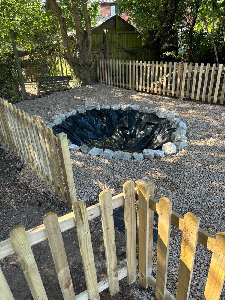 gated access to the new pond