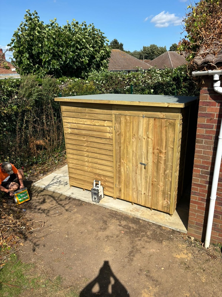 the new shed for storage